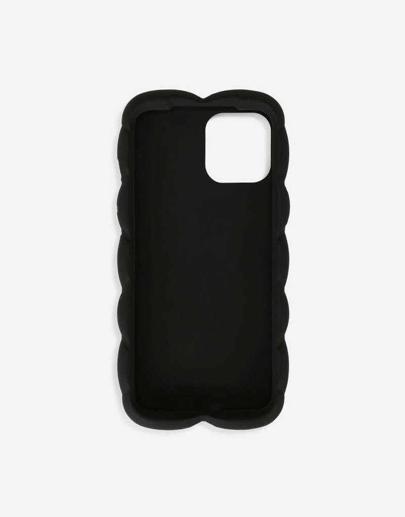 Dolce & Gabbana Quilted-effect rubber iPhone 12 Pro Max cover with DG logo outlook