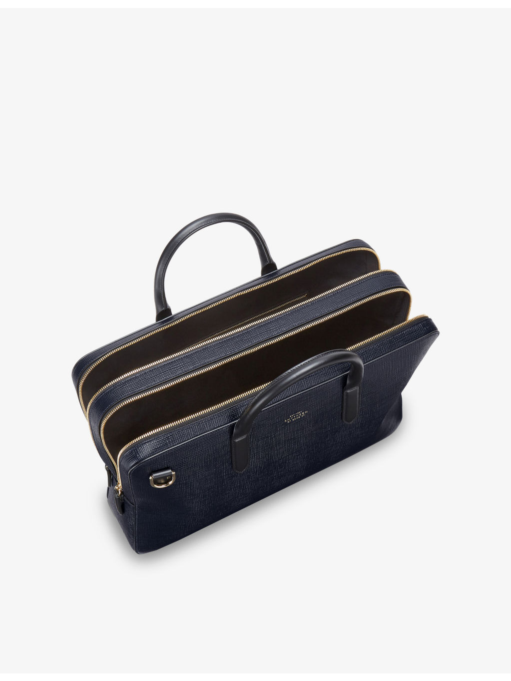 Panama Large Grained-Leather Briefcase - 4