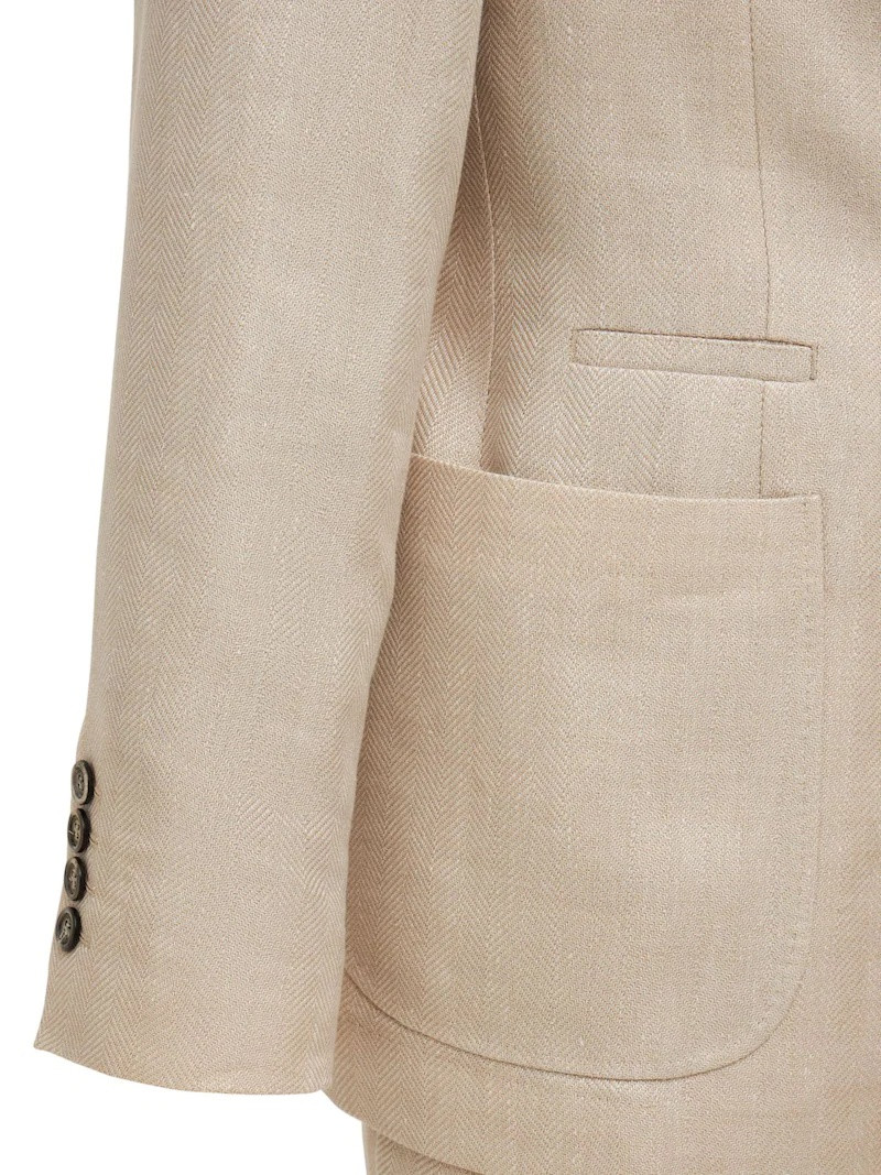 DOUBLE BREAST LINEN BLEND SUIT 7