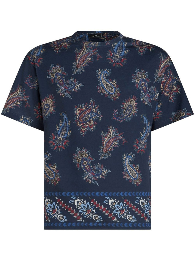 paisley-print cotton T-shirt 1