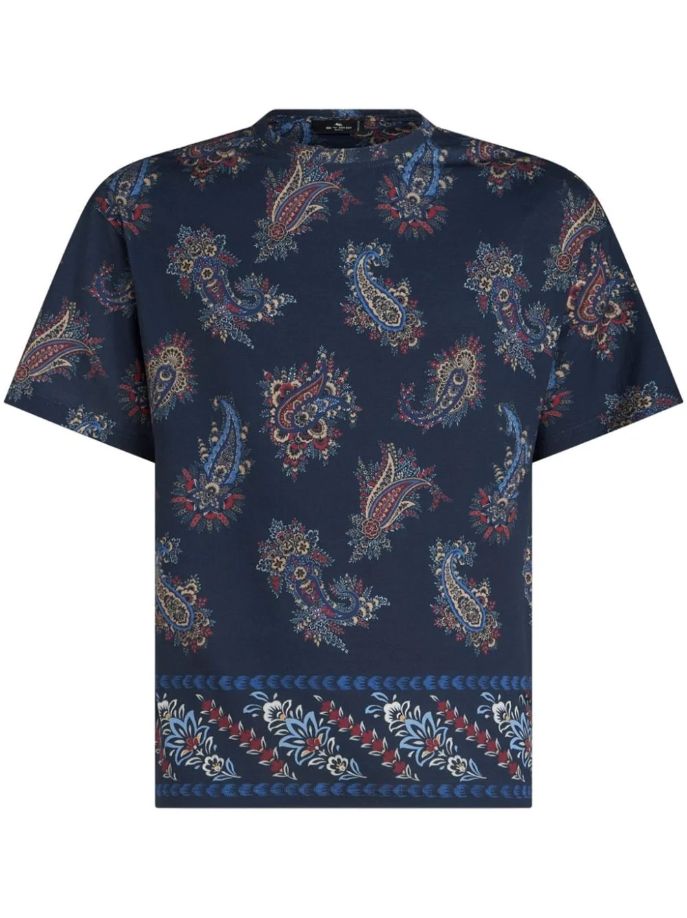paisley-print cotton T-shirt - 1
