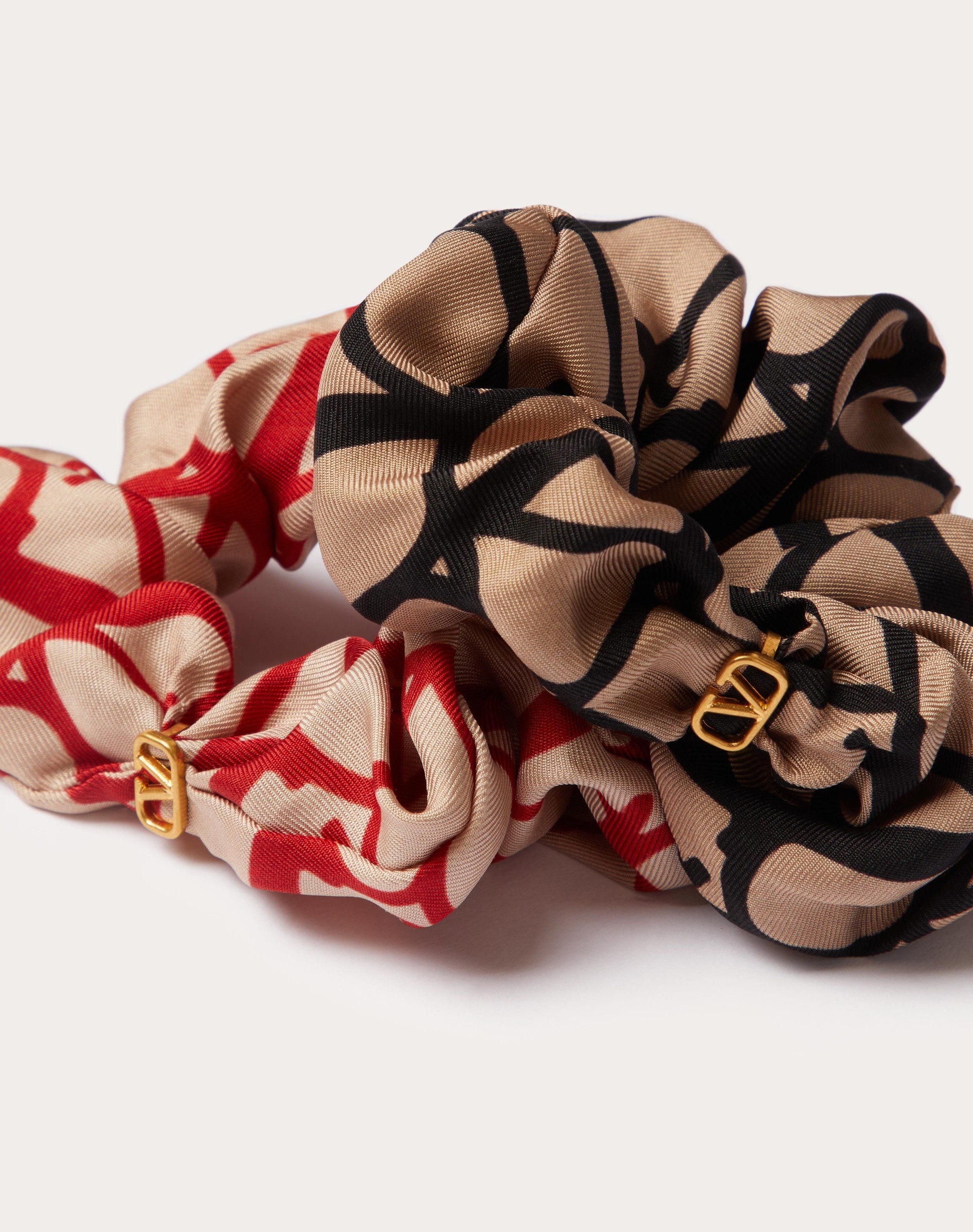 TOILE ICONOGRAPHE SCRUNCHIES SET IN SILK WITH VLOGO APPLIQUÉ - 3