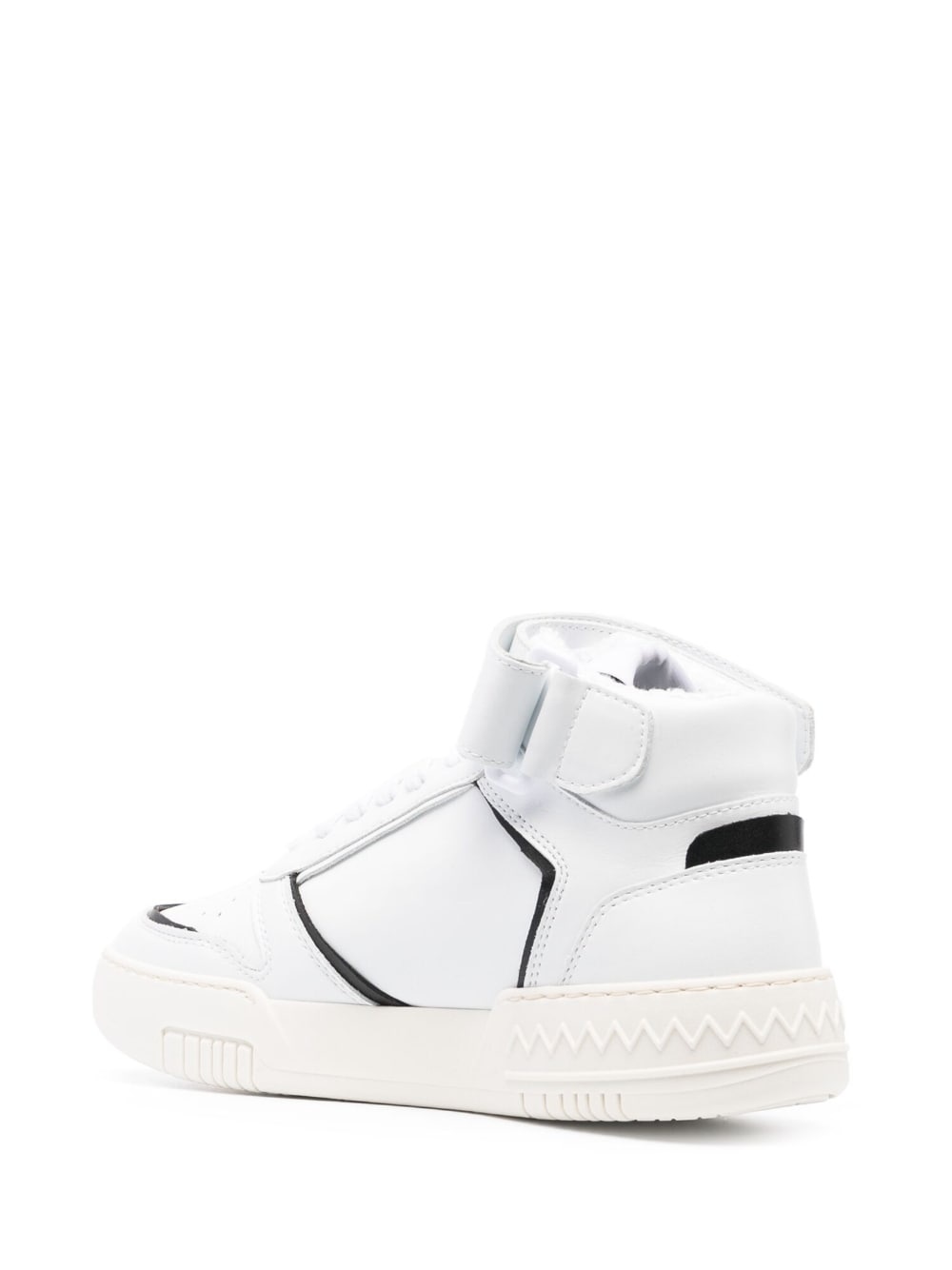 logo-print panelled hi-top sneakers - 3