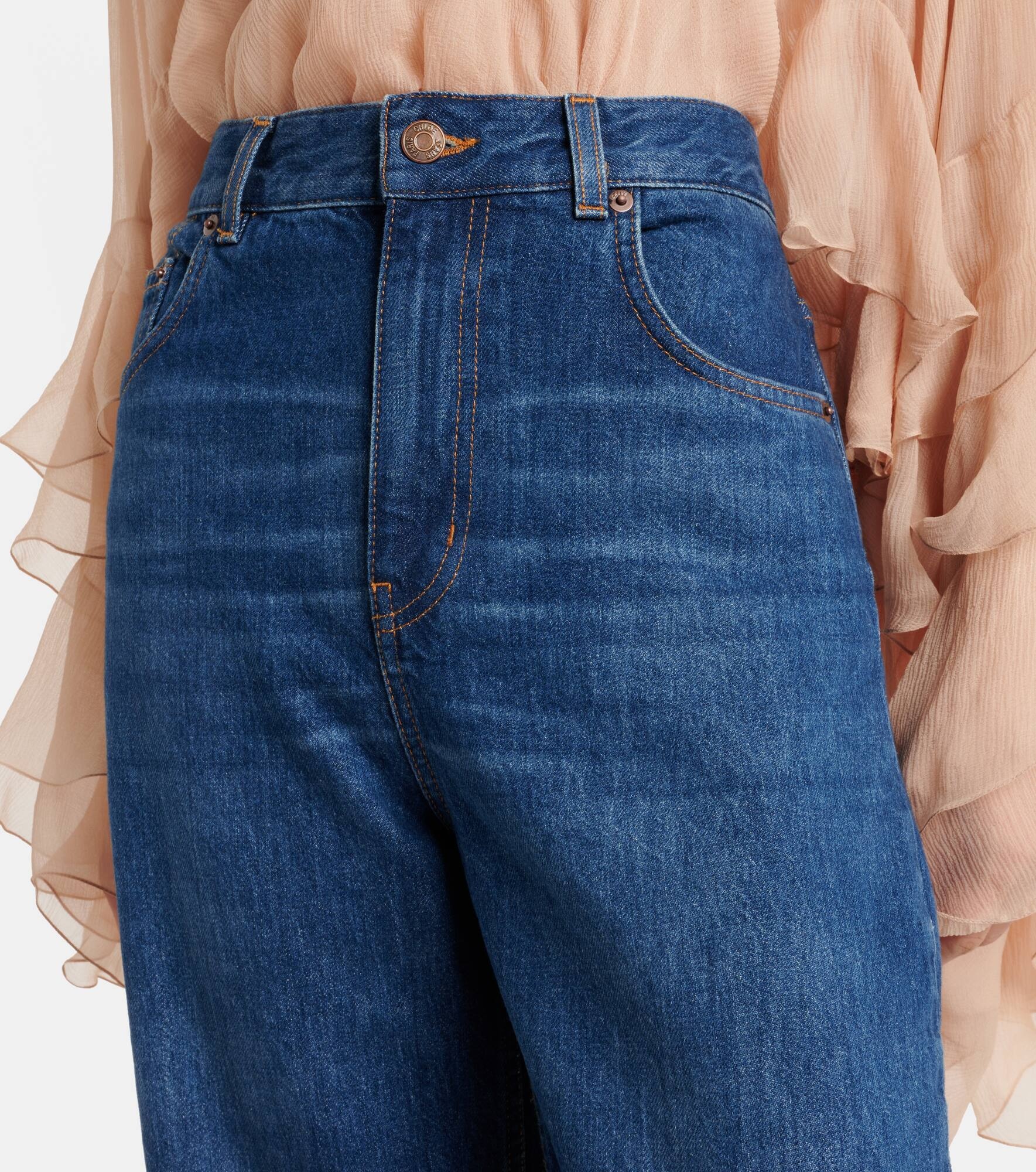 Mid-rise wide-leg jeans - 4