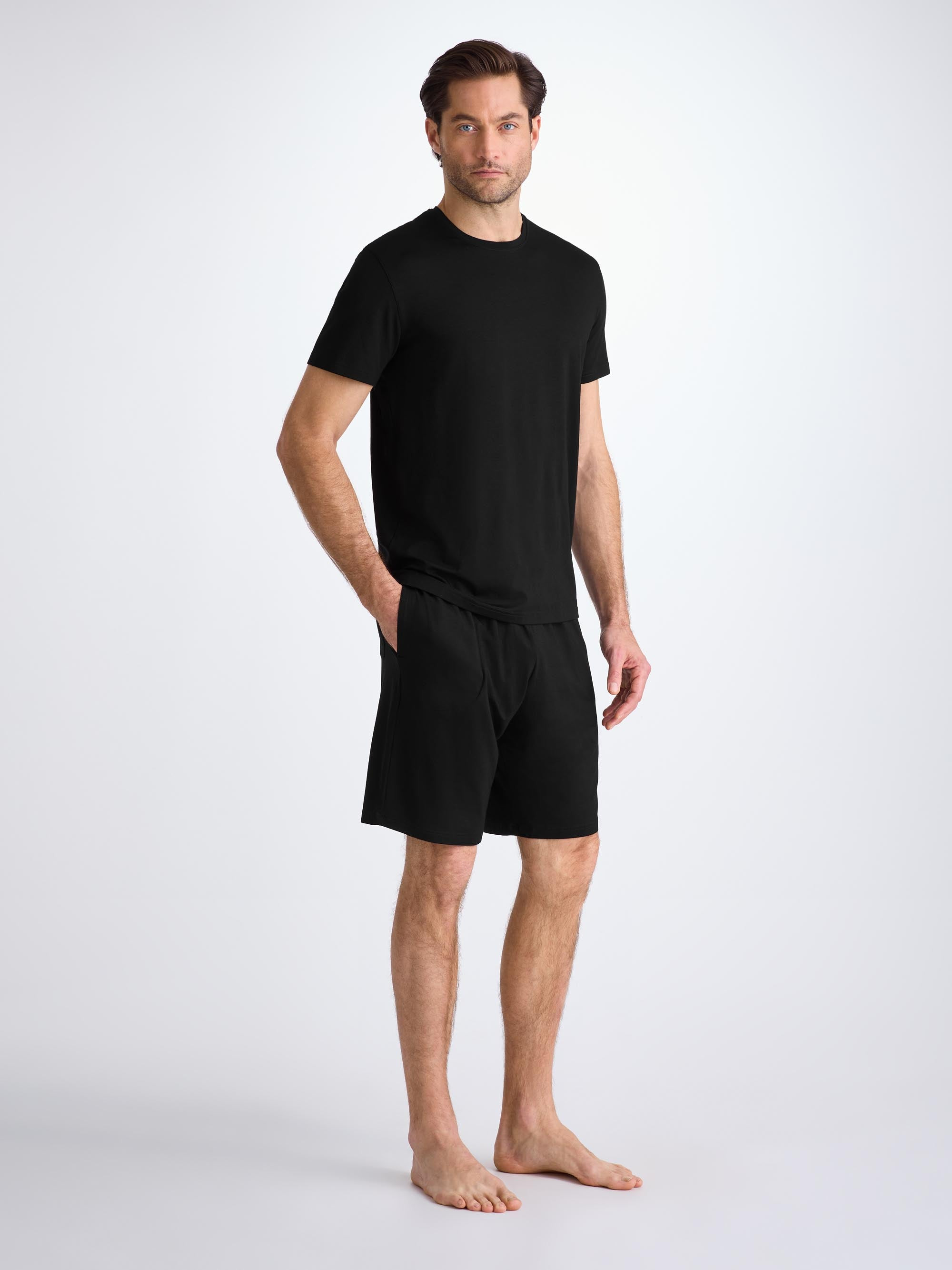 Men's Lounge Shorts Basel Micro Modal Stretch Black - 3