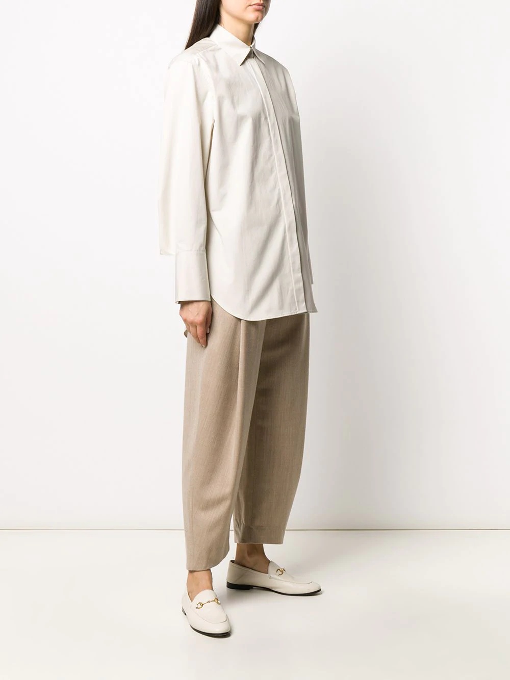 oversized plain shirt - 3