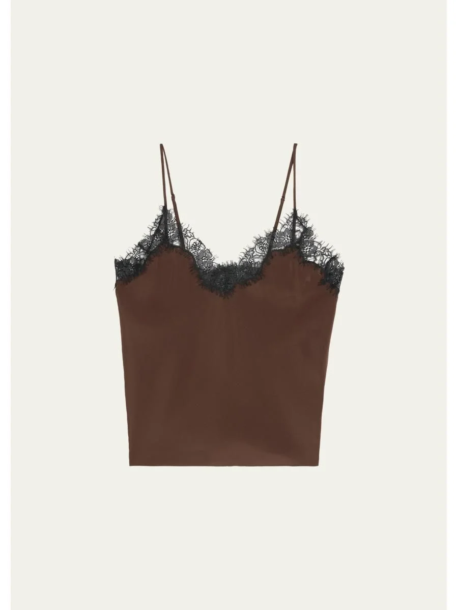 Annabelle Lace Silk Top - 1