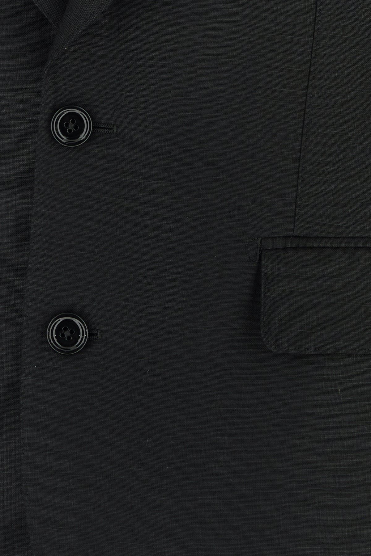 Black linen blazer - 5