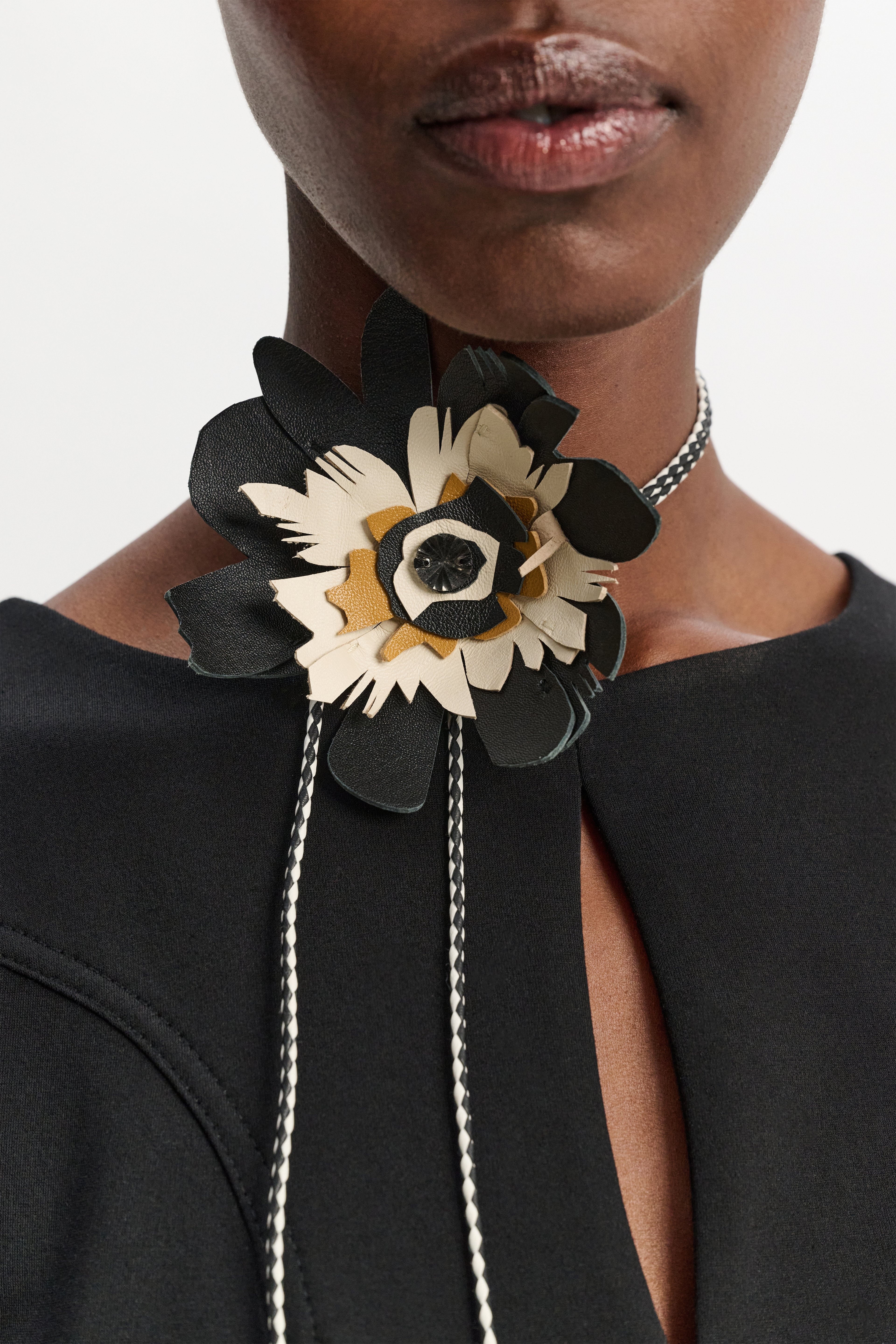 FLORAL STATEMENT flower neck tie - 4