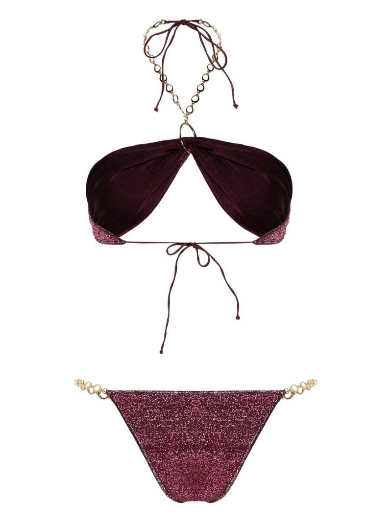 Oséree Lumière O Chain lurex bikini outlook