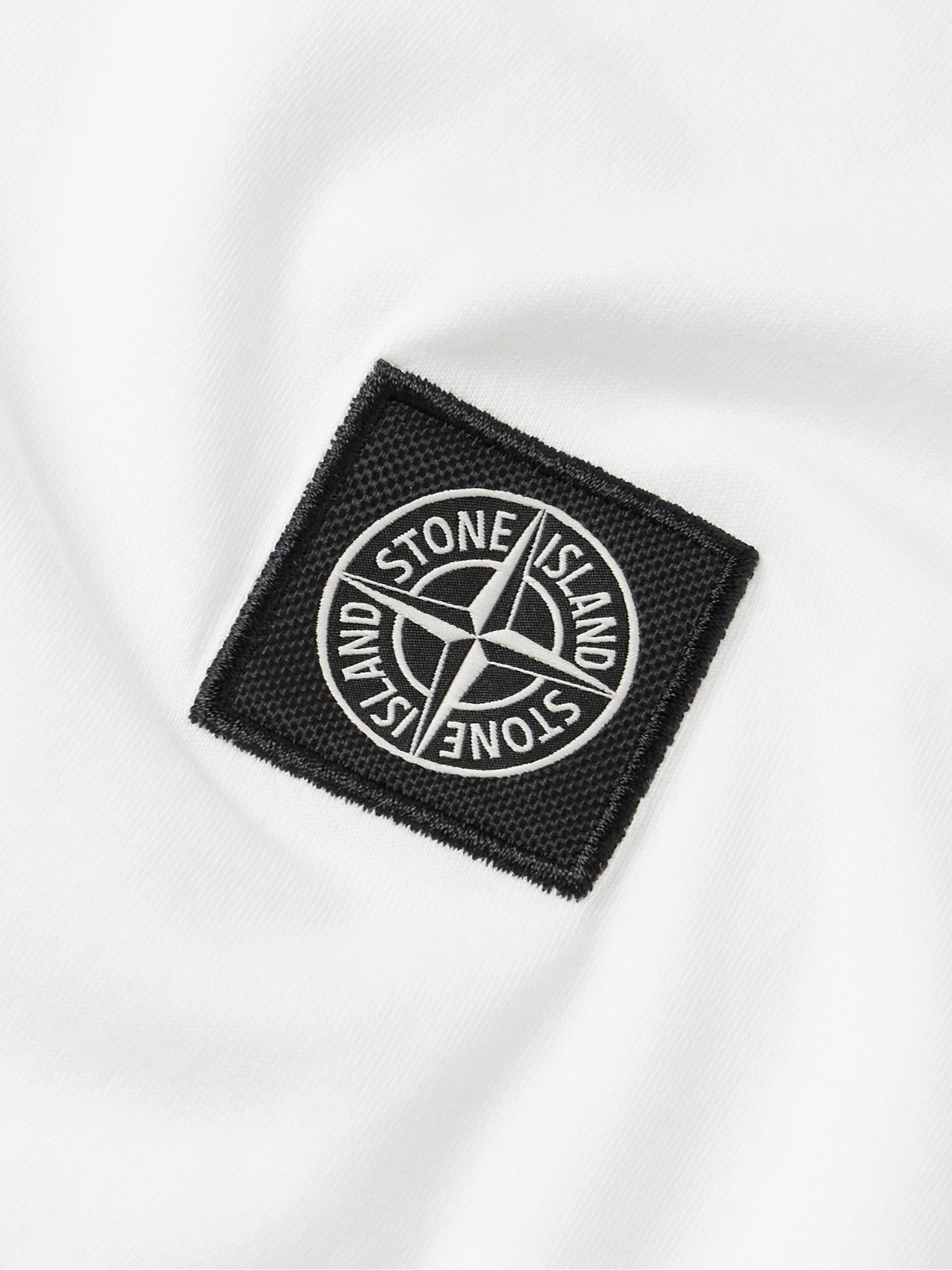 Logo-Appliquéd Cotton-Jersey T-Shirt White - 4