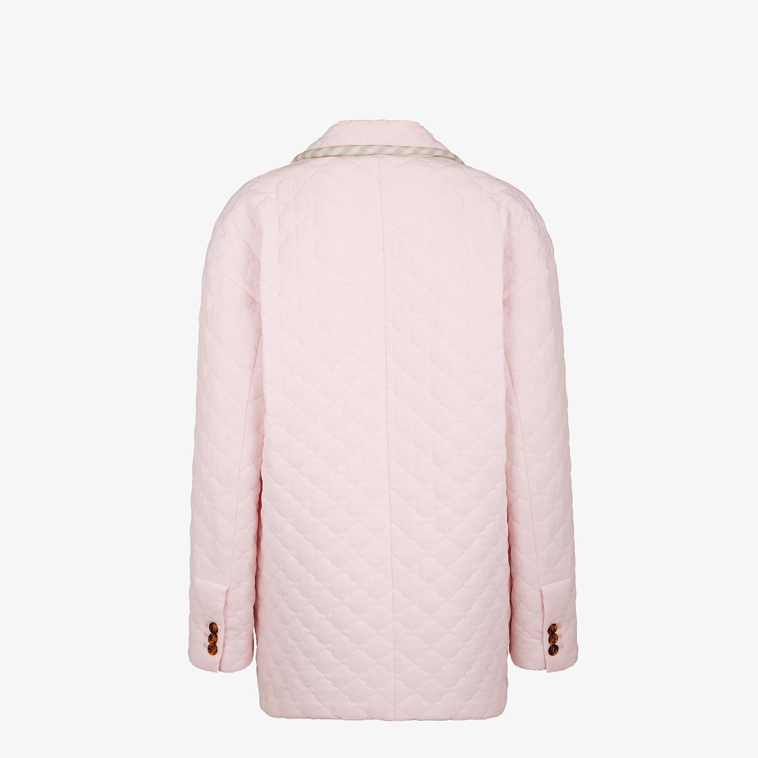 Pink quilted crêpe de chine jacket - 2