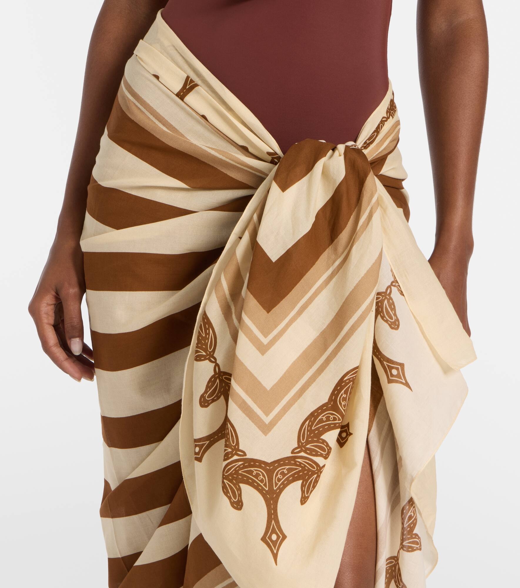 Cotton printed beach cover-up - 4