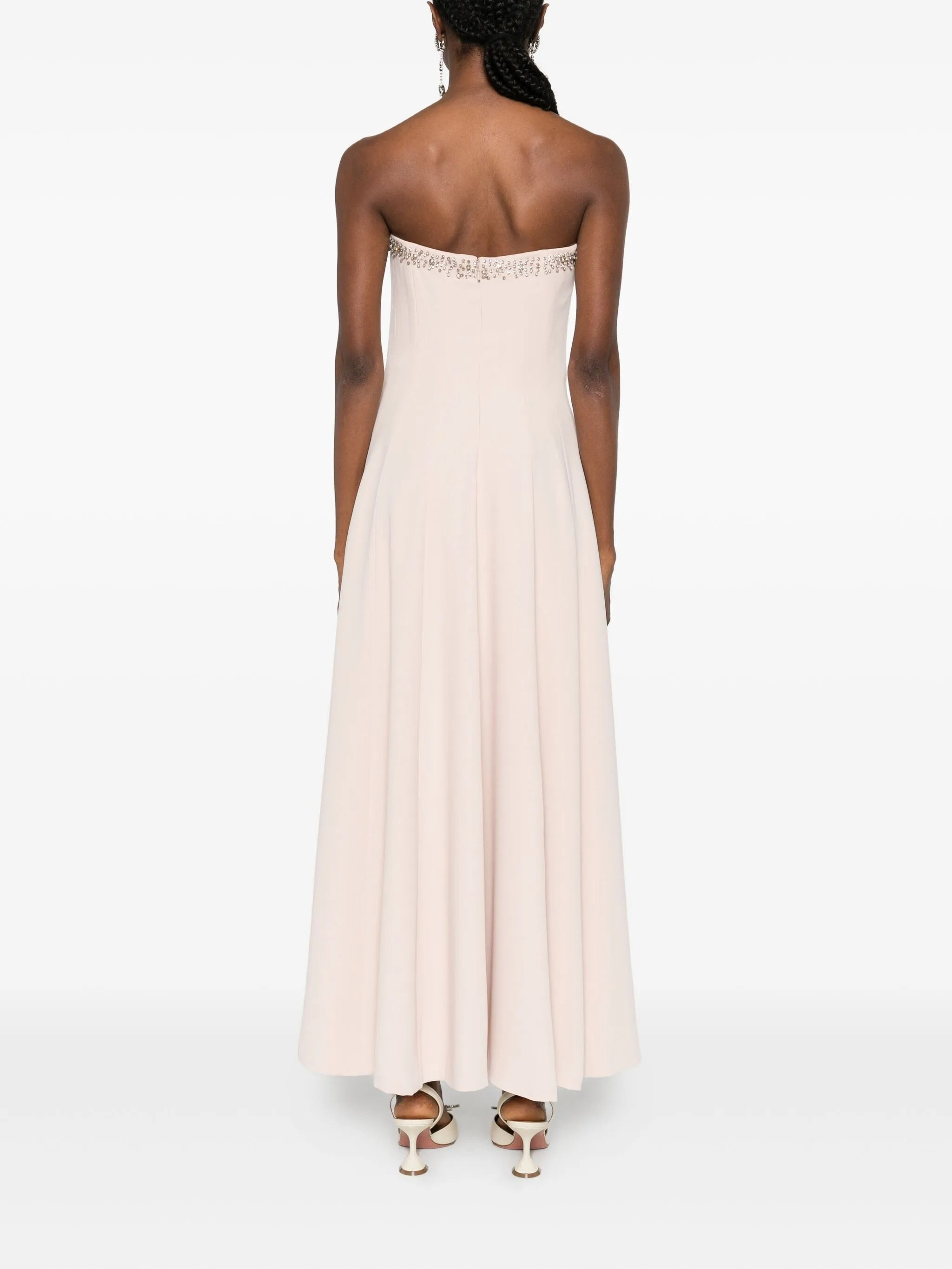 Costarellos Beaded-embellished Strapless Dress - 4