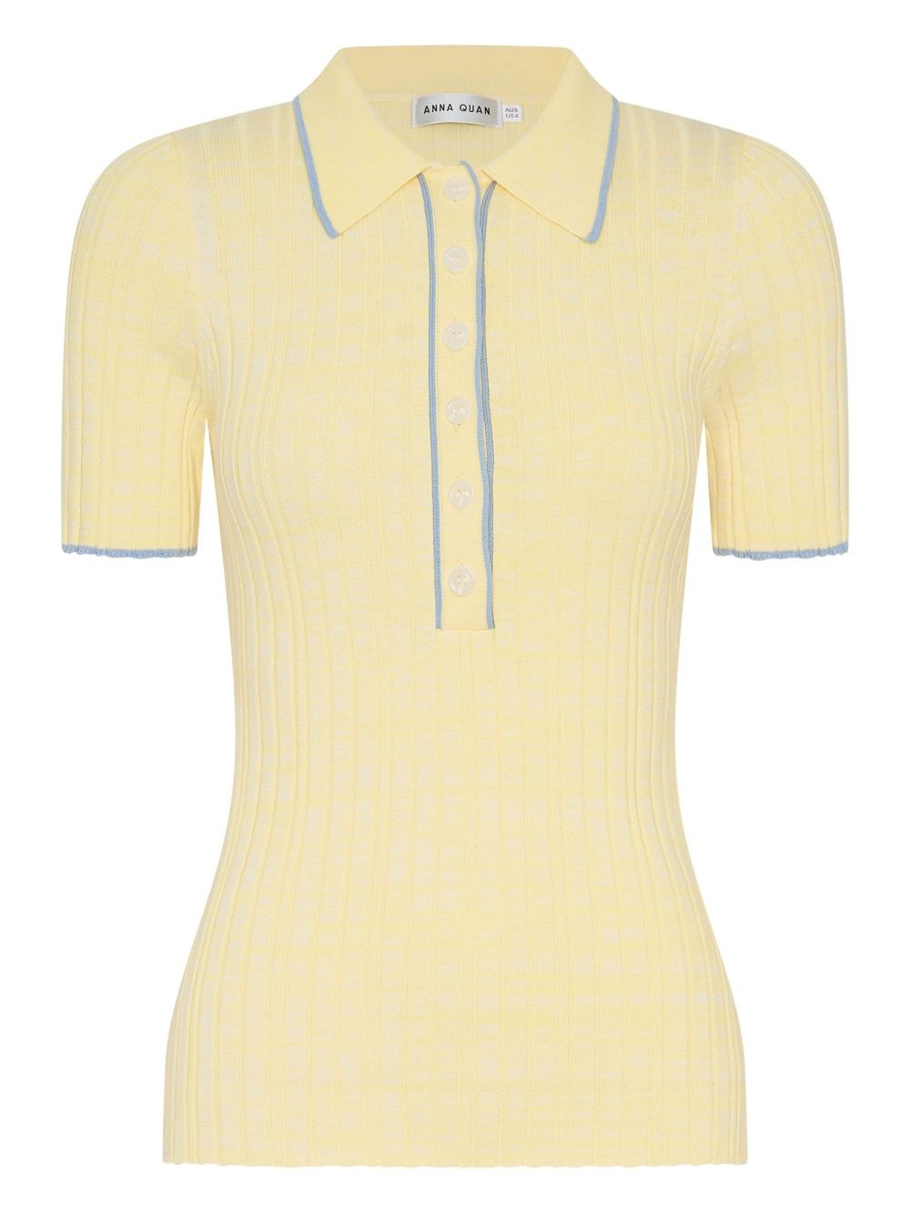 knitted polo top - 1