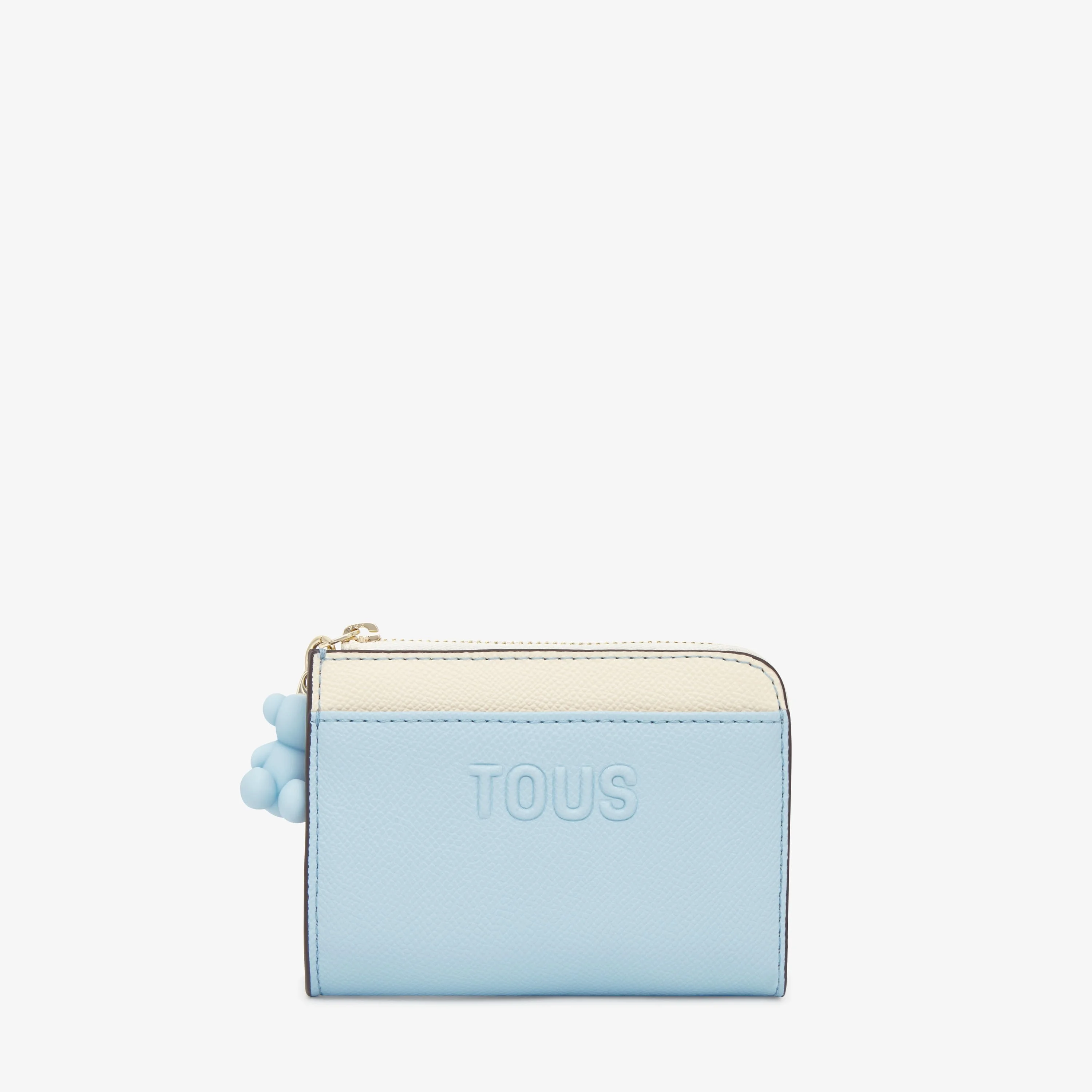 Large sky blue Change purse TOUS Audree Saffiano - 1