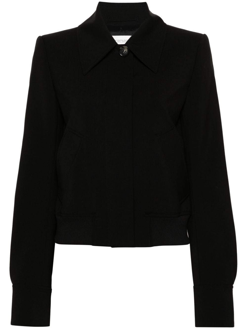 straight-point collar wool jacket - 1