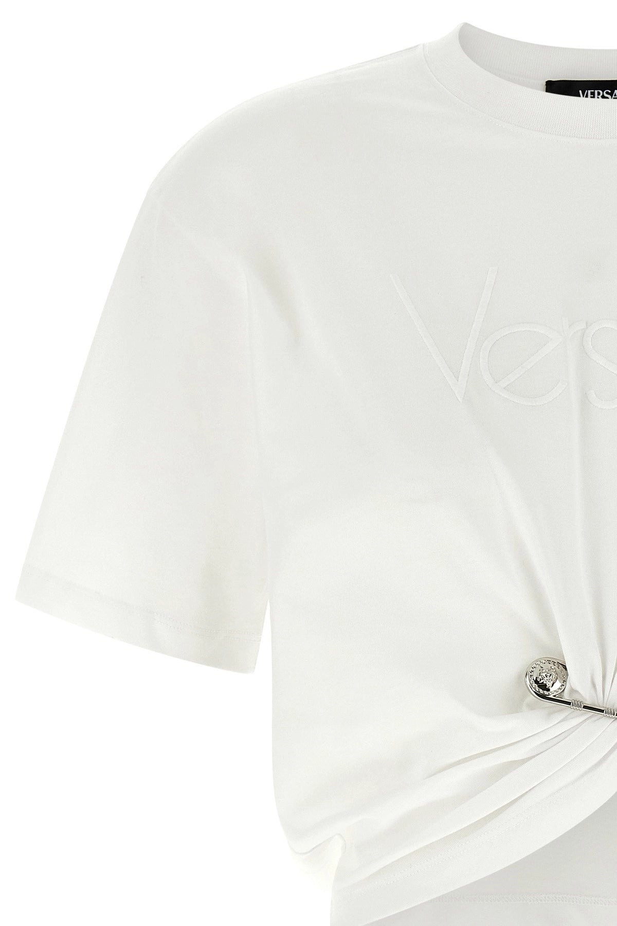 Versace Women Logo Embroidery T-Shirt - 4