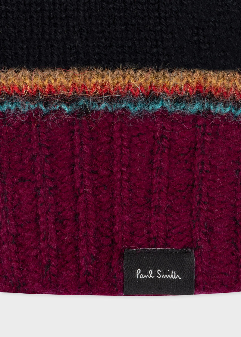 Stripe Cuff Lambswool Gloves 3