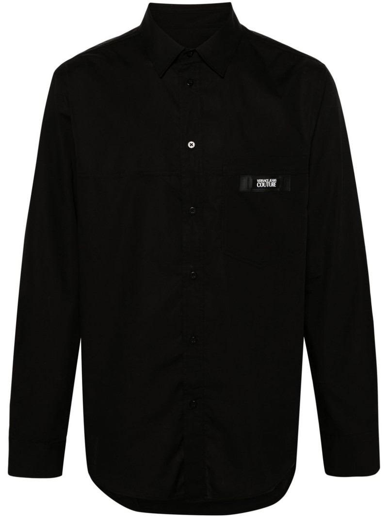 logo-patch cotton shirt 1