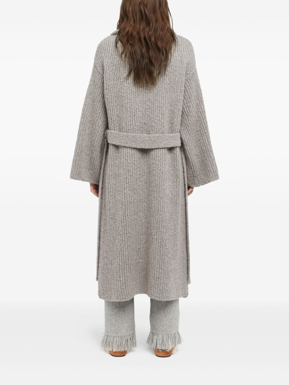 Finest ribbed belted cardi-coat - 4