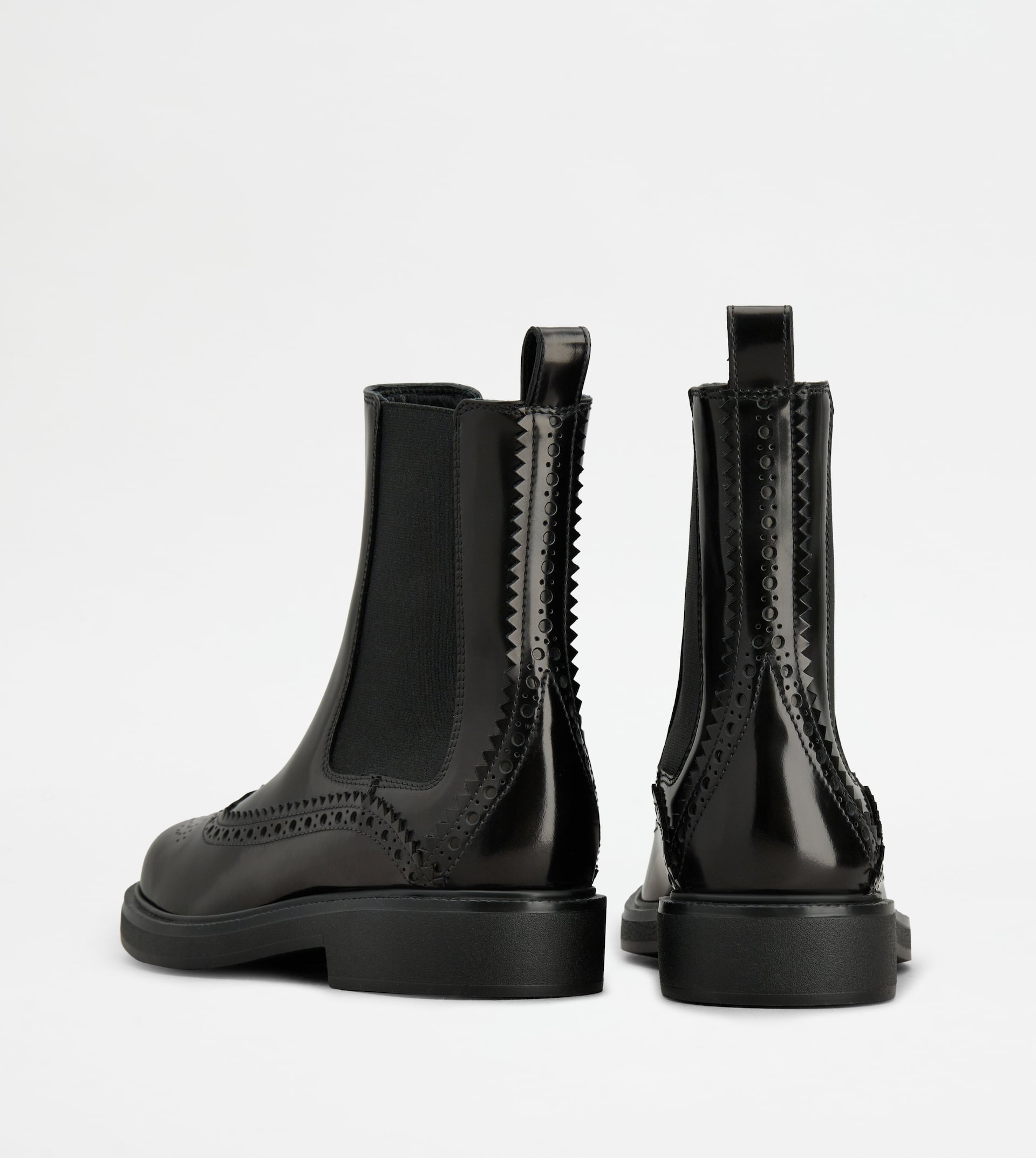 ANKLE BOOTS IN LEATHER - BLACK - 2
