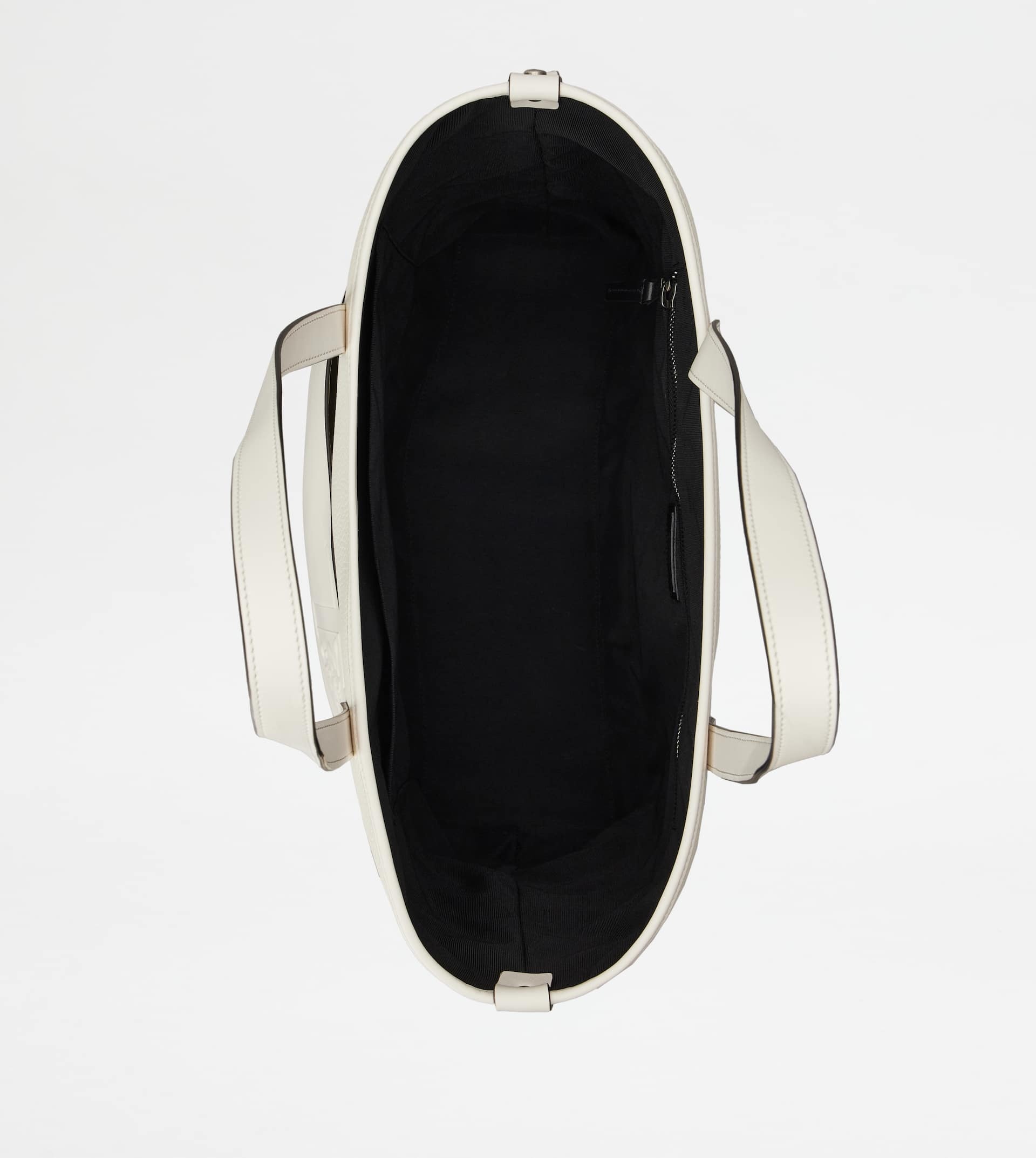SHOPPING BAG IN LEATHER MEDIUM - WHITE - 3