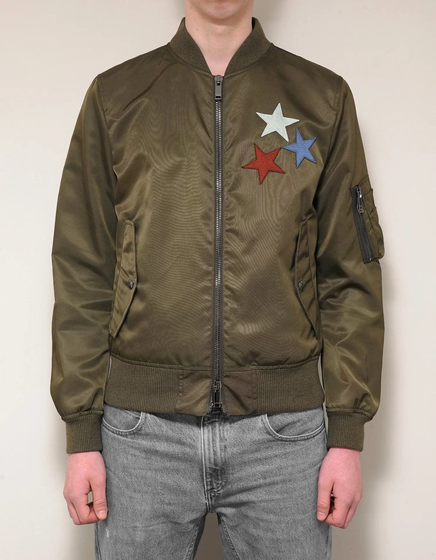 Valentino Khaki Jamie Reid Embellished Bomber Jacket - 3