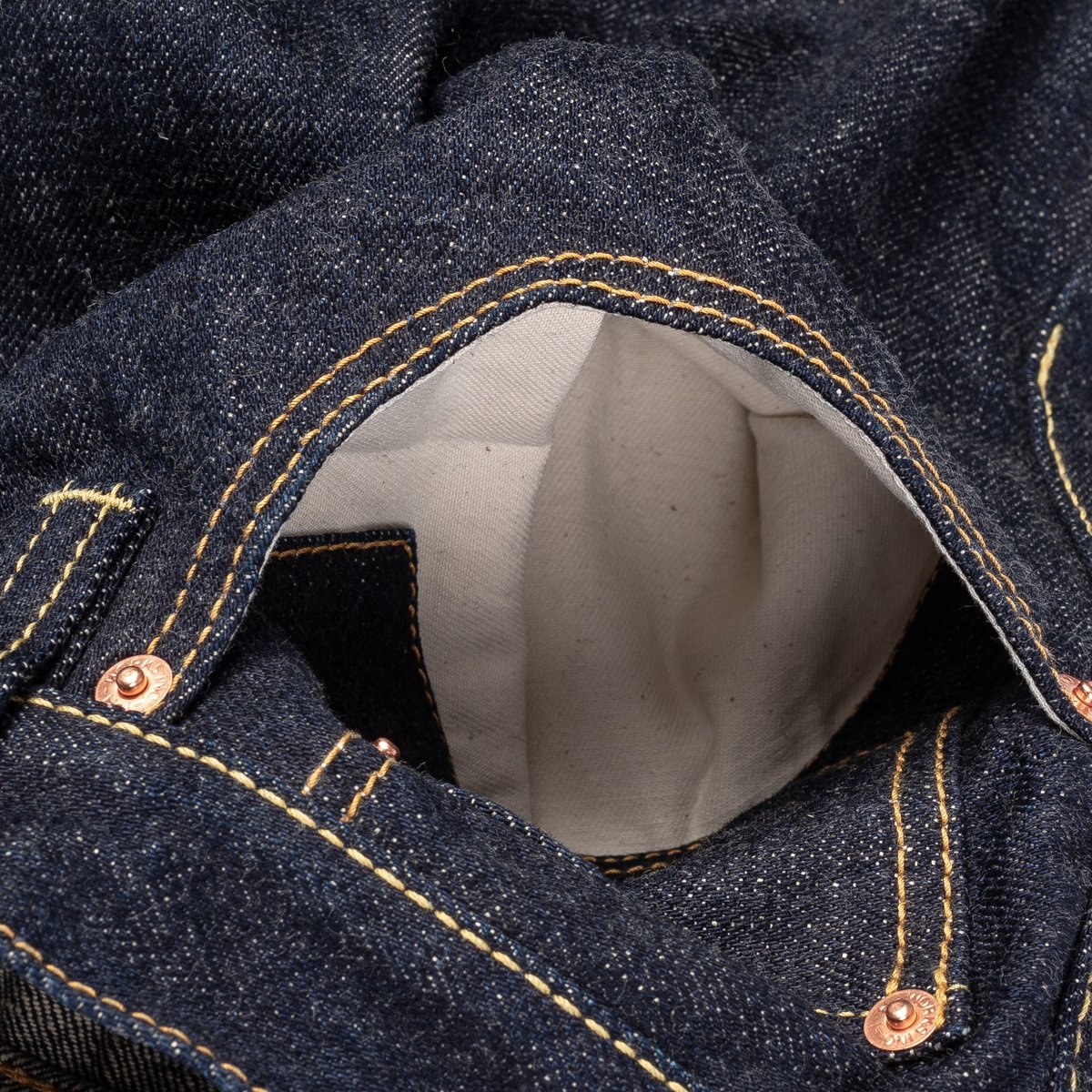 IH-555S-18 18oz Vintage Selvedge Denim Super Slim Cut Jeans - Indigo - 14