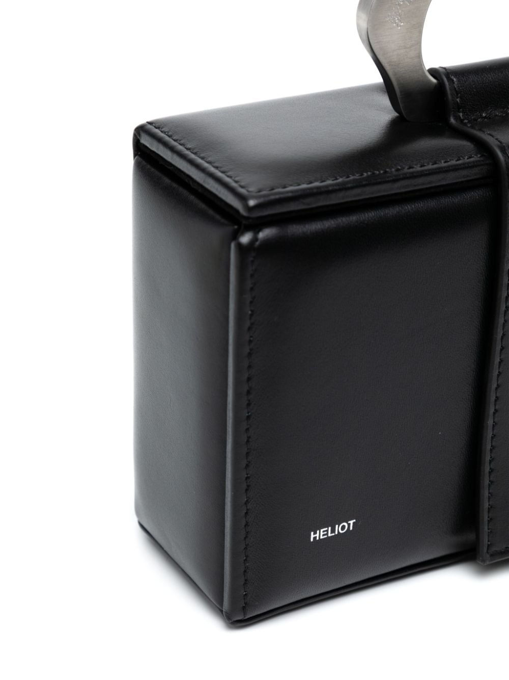 Charred Carabiner leather clutch bag - 3