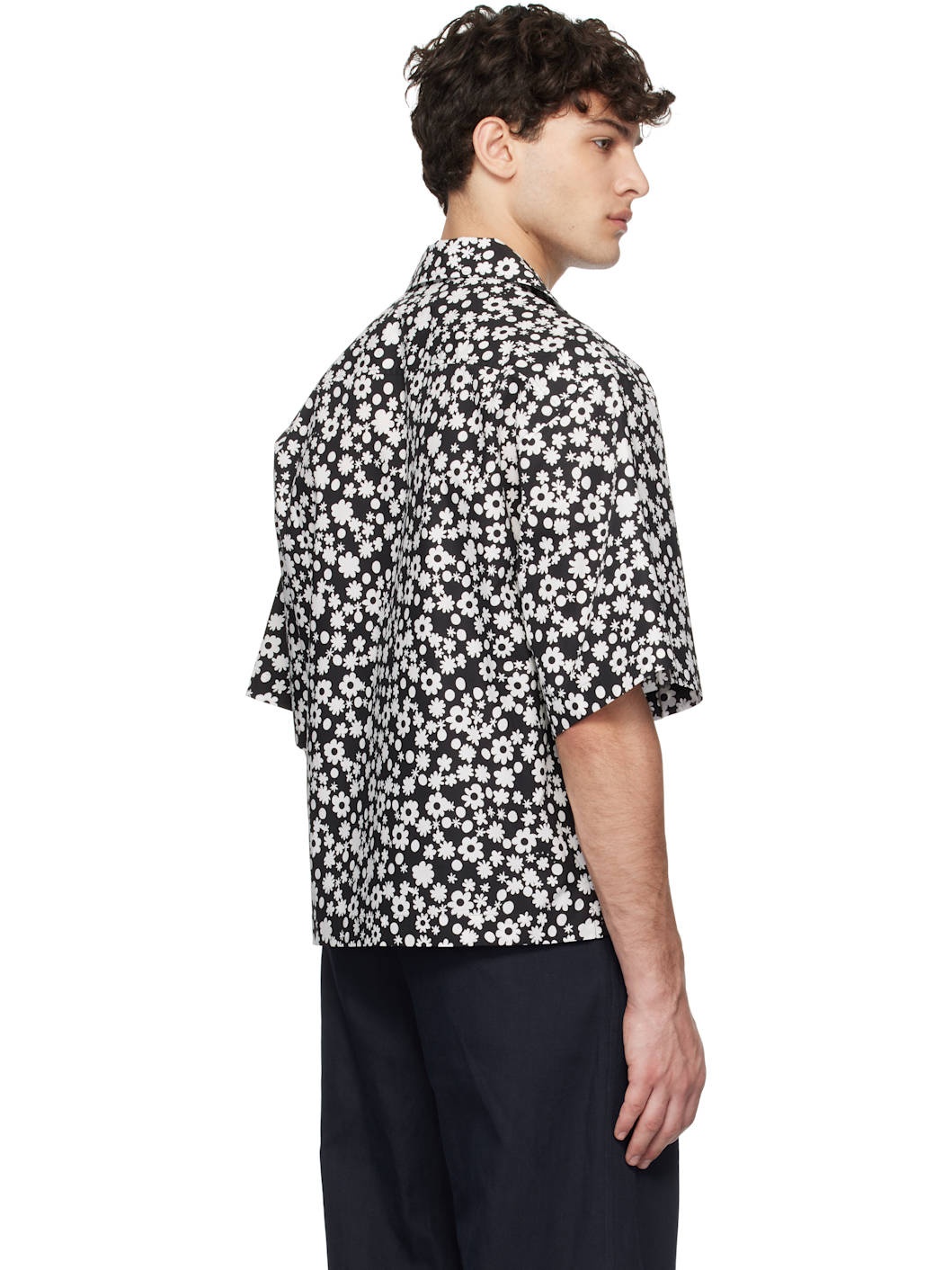 Black & White Pop Fields Motif Shirt - 3