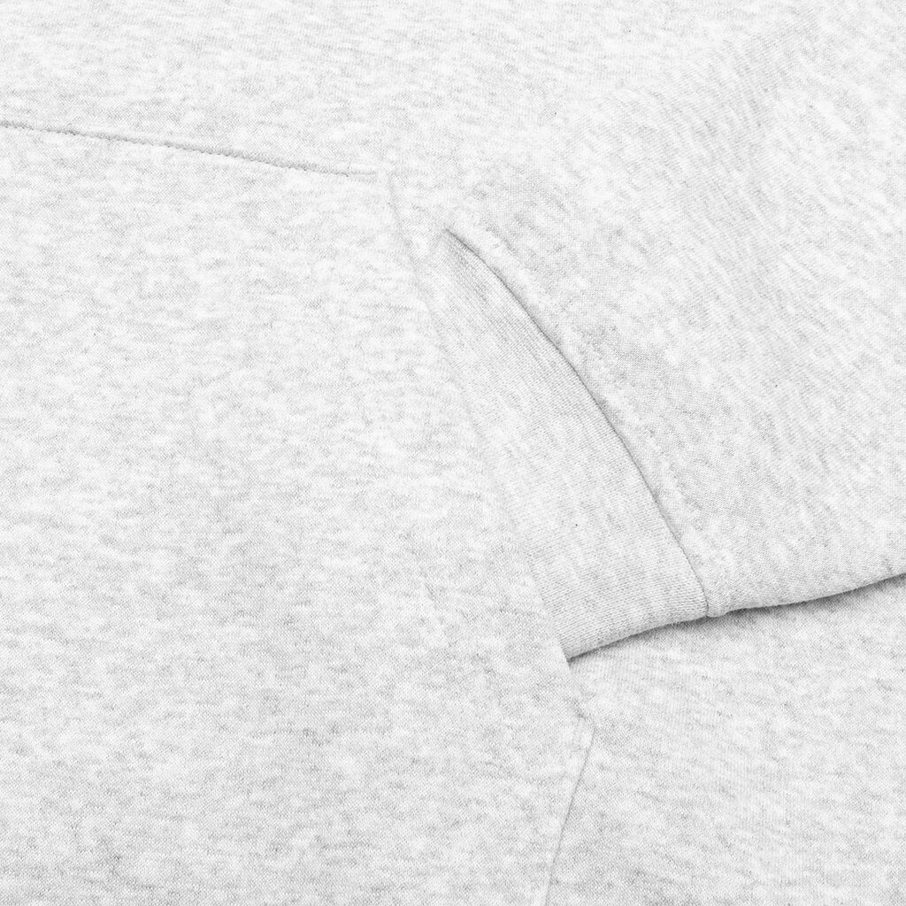 BROOKLYN FLEECE PULLOVER HOODIE - GREY HEATHER/WHITE - 4