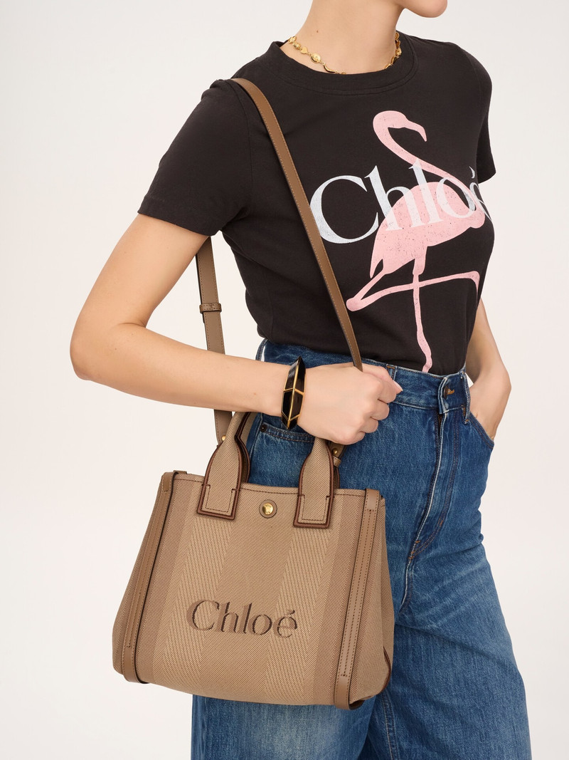 Chloé SMALL CHLOÉ CARRY TOTE BAG IN CANVAS outlook