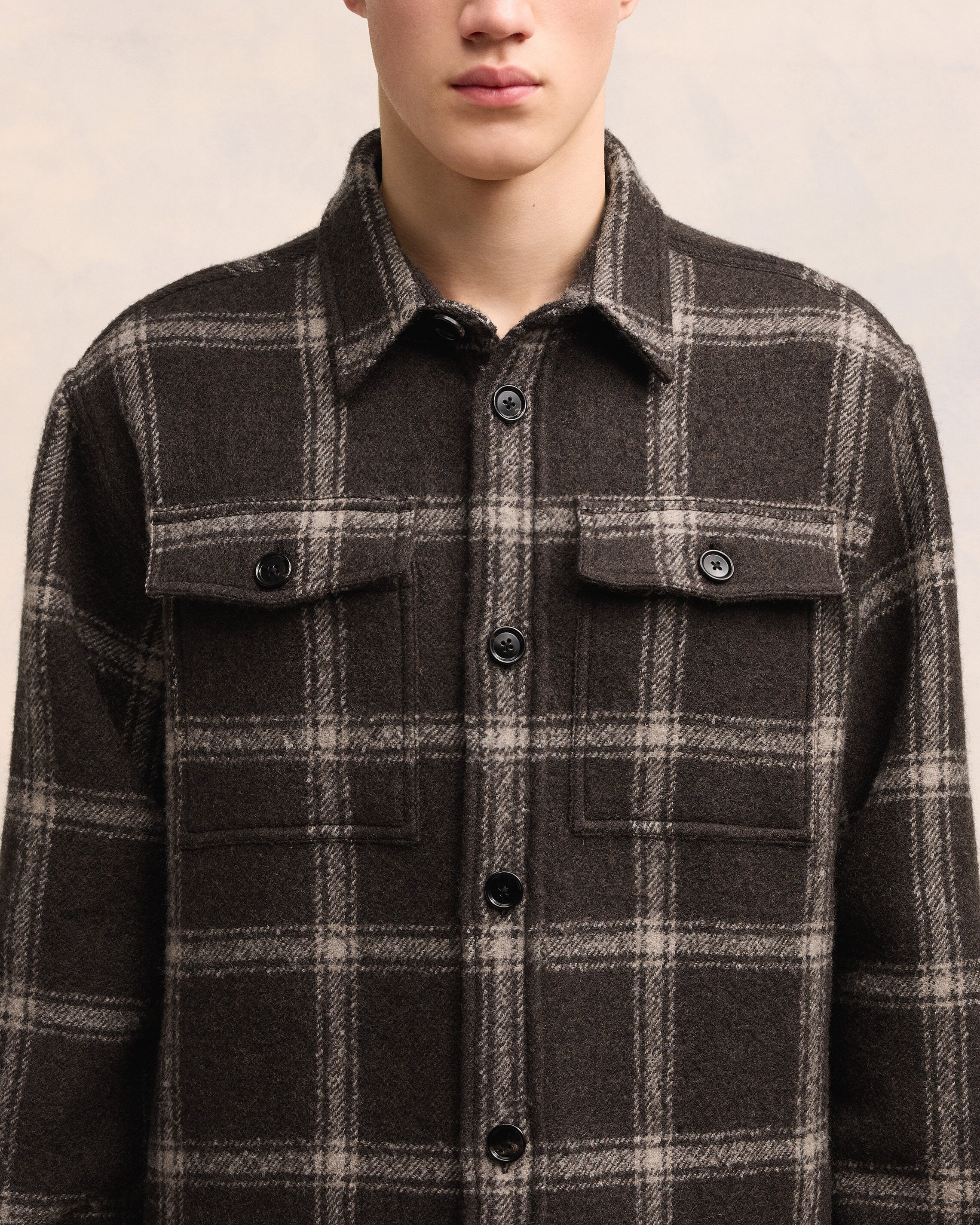 AMI Paris OVERSHIRT WITH CHEST POCKET | REVERSIBLE