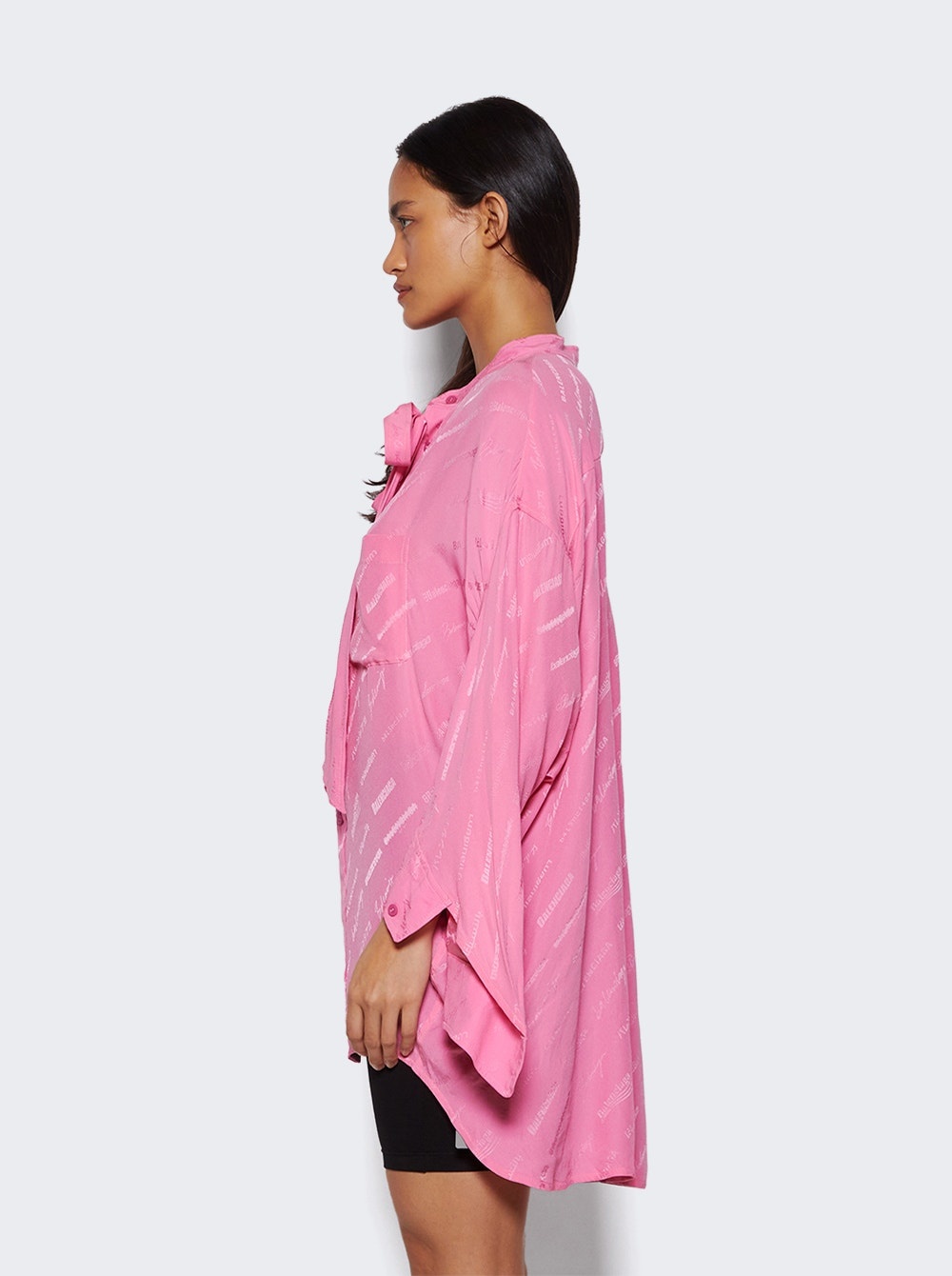 Logomania Allover Jacquard Shirt Pink - 4