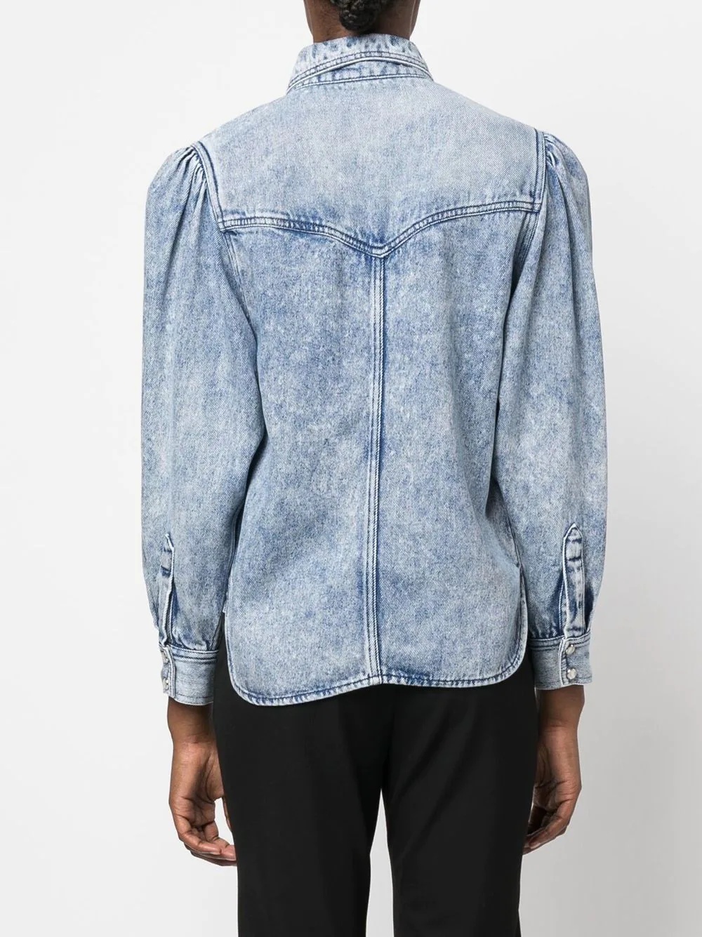 cotton-lyocell denim jacket - 4