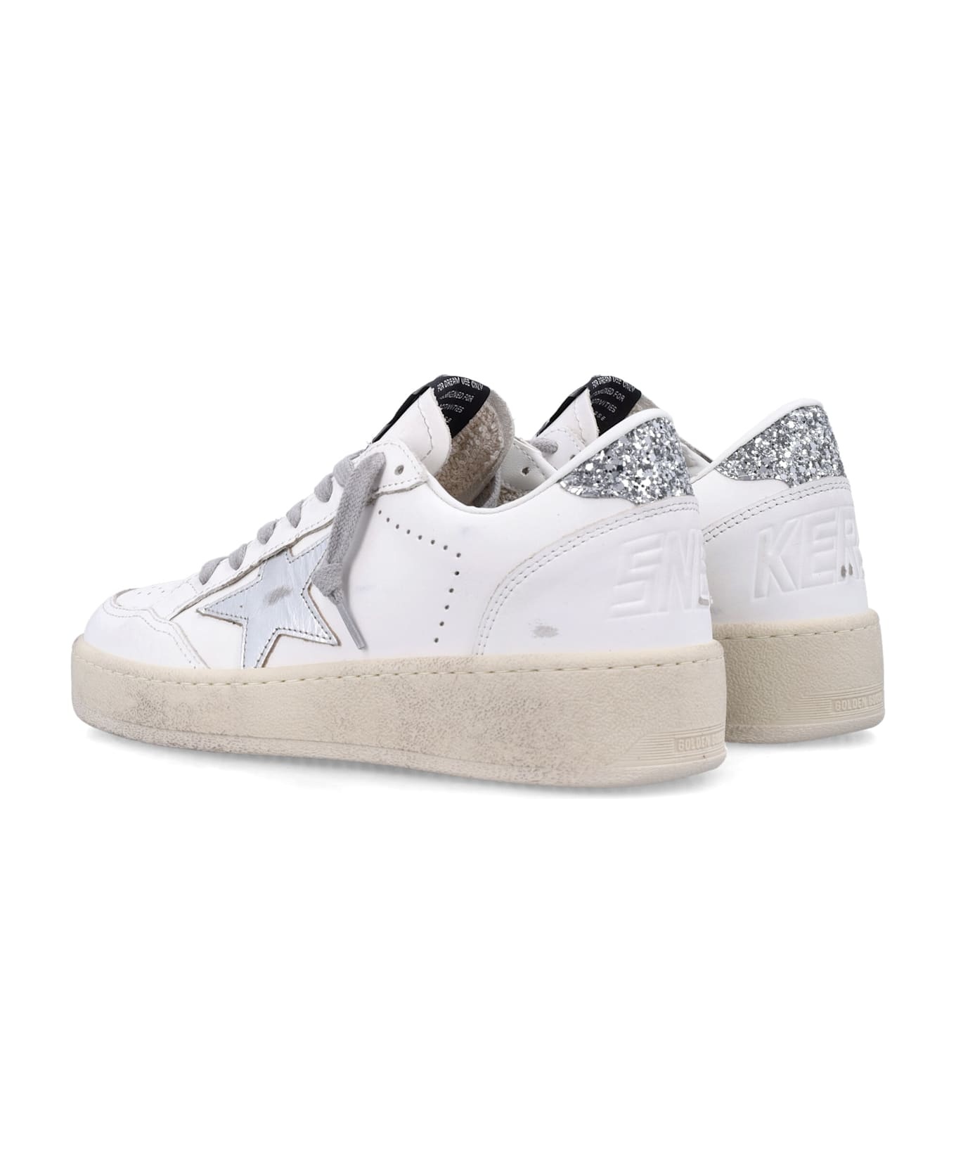 'ball Star' White Leather Sneakers - 4