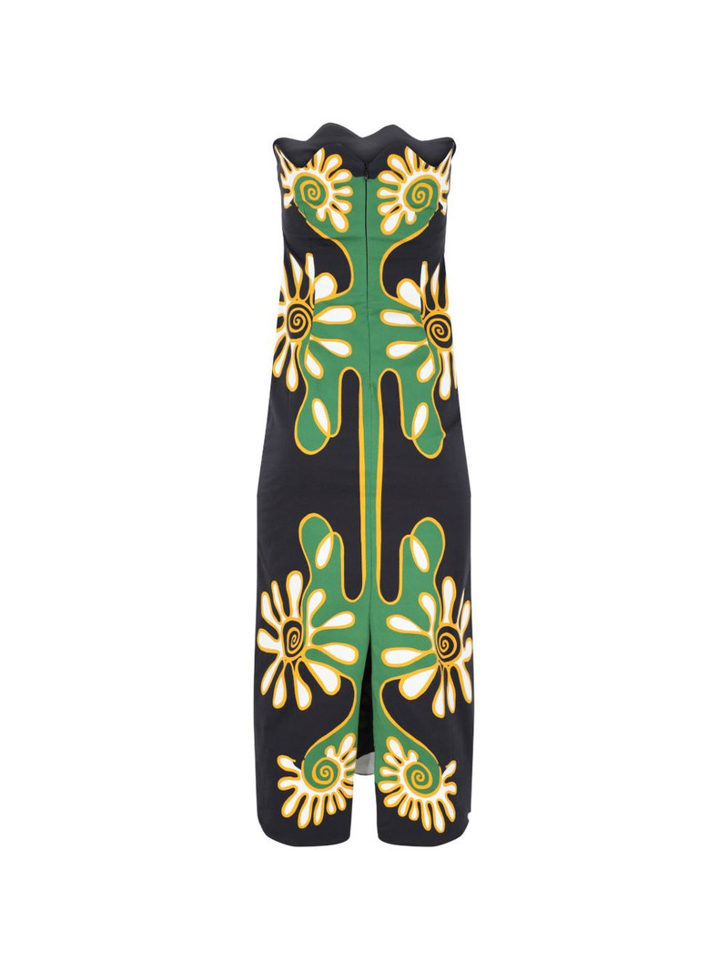 CALA de la CRUZ floral-print strapless dress outlook