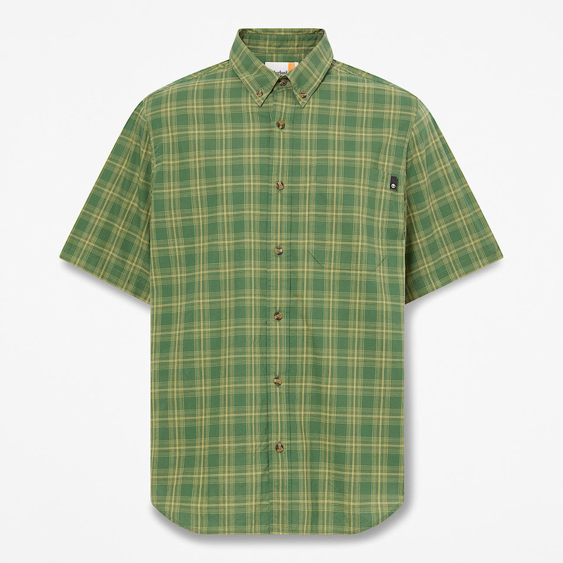 Men's Checkered Poplin Short-Sleeve Shirt 1