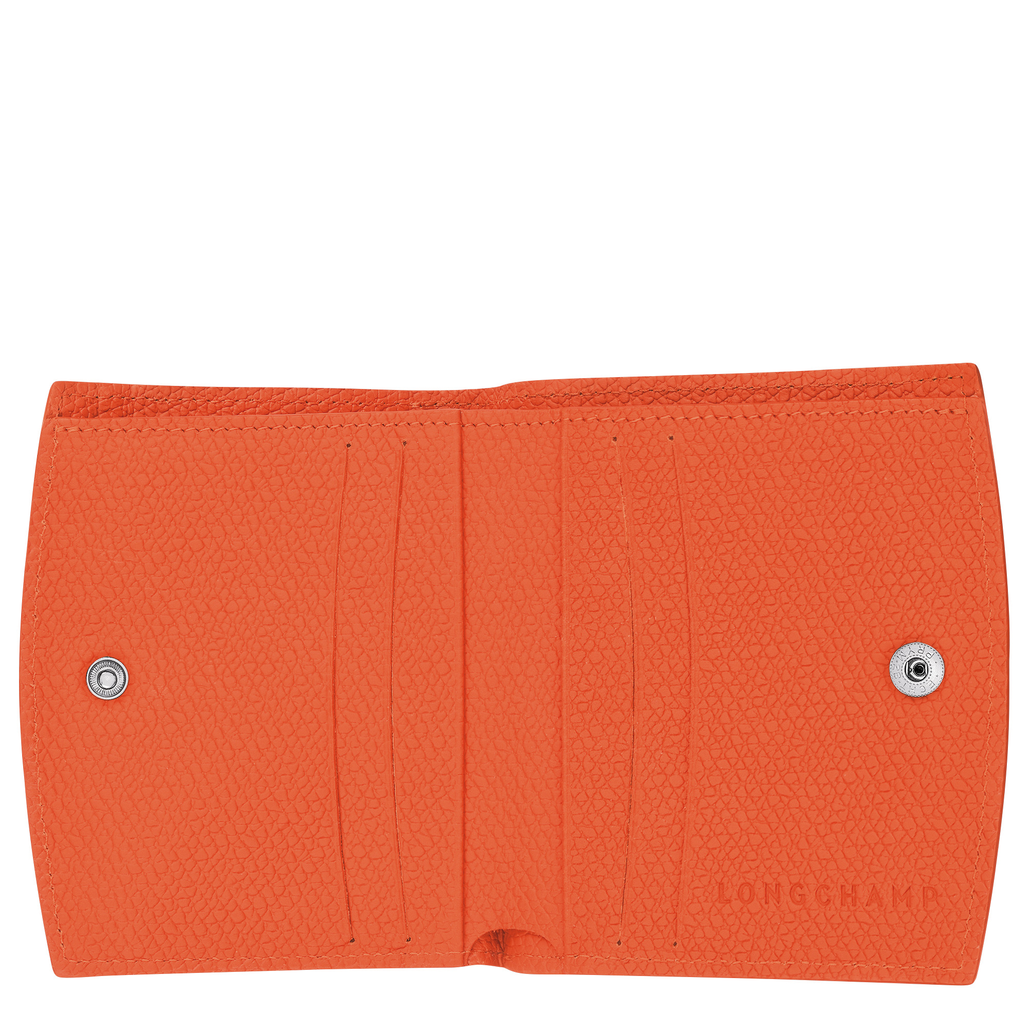 Roseau Wallet Orange - Leather - 3
