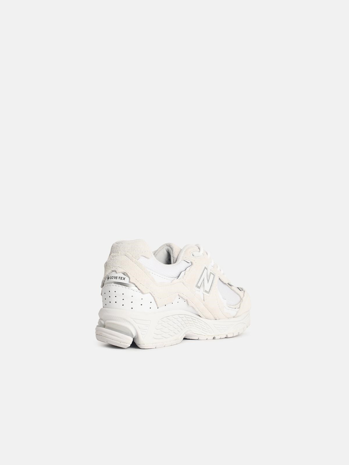 '2002R' WHITE MESH AND SUEDE SNEAKERS - 3