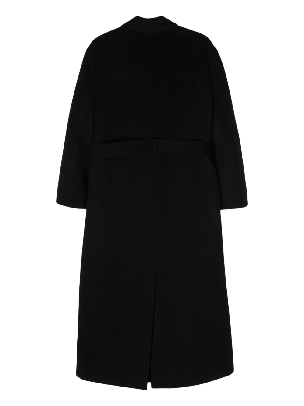belted wool-blend maxi coat - 2