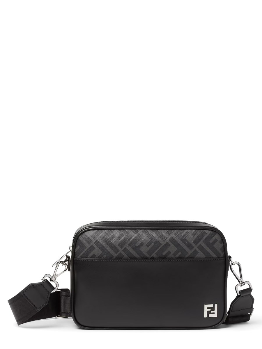 LEATHER AND CANVAS CAMERA CASE SQUARED FF BAG - 1