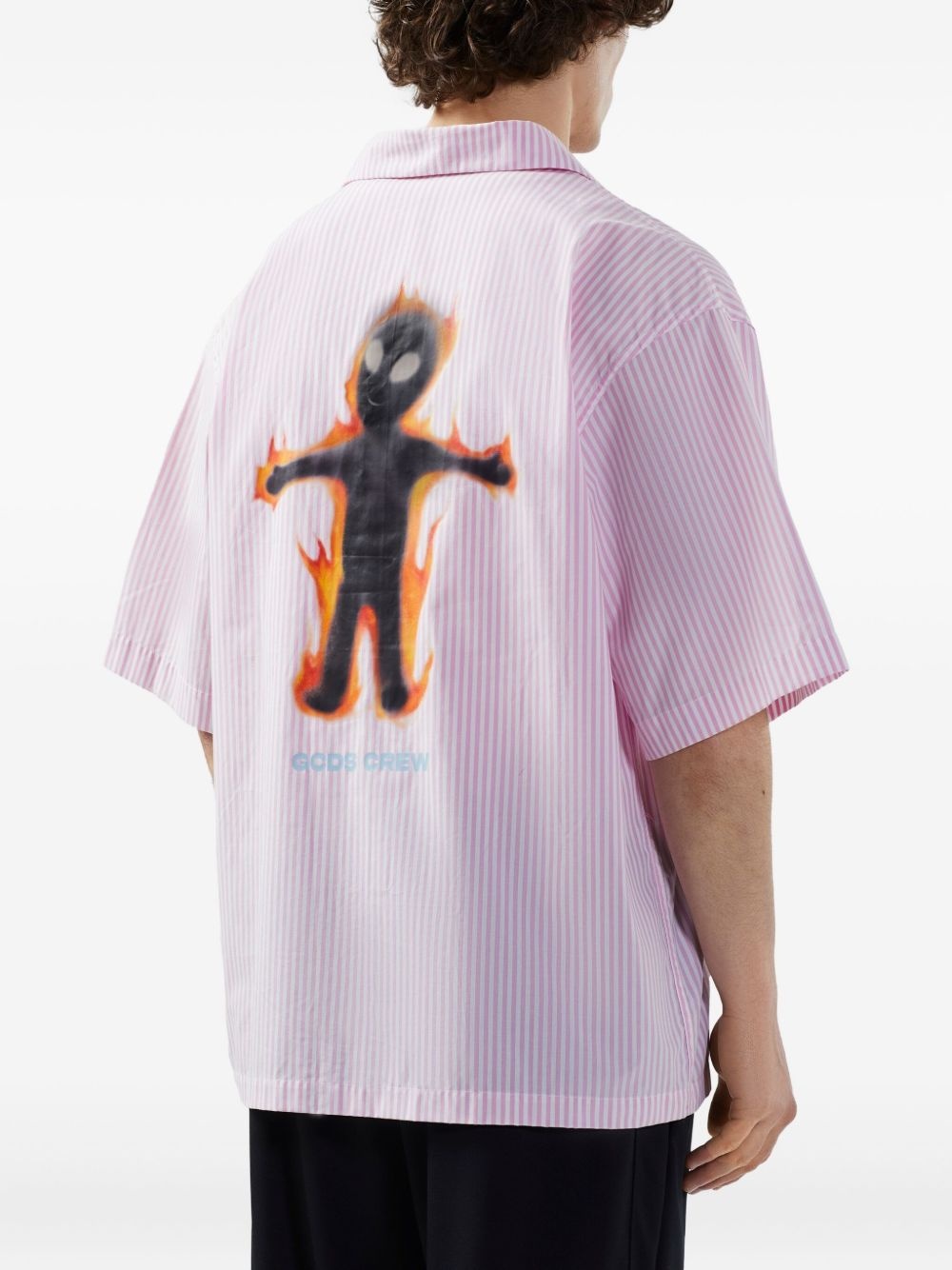 Wirdo Flames-print shirt - 4