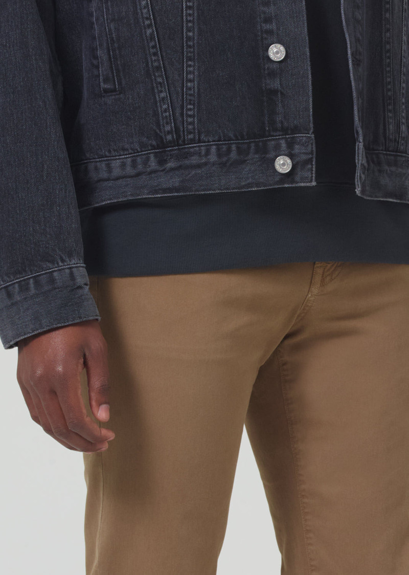 London Tapered Slim Stretch Twill In Dark Khaki 5