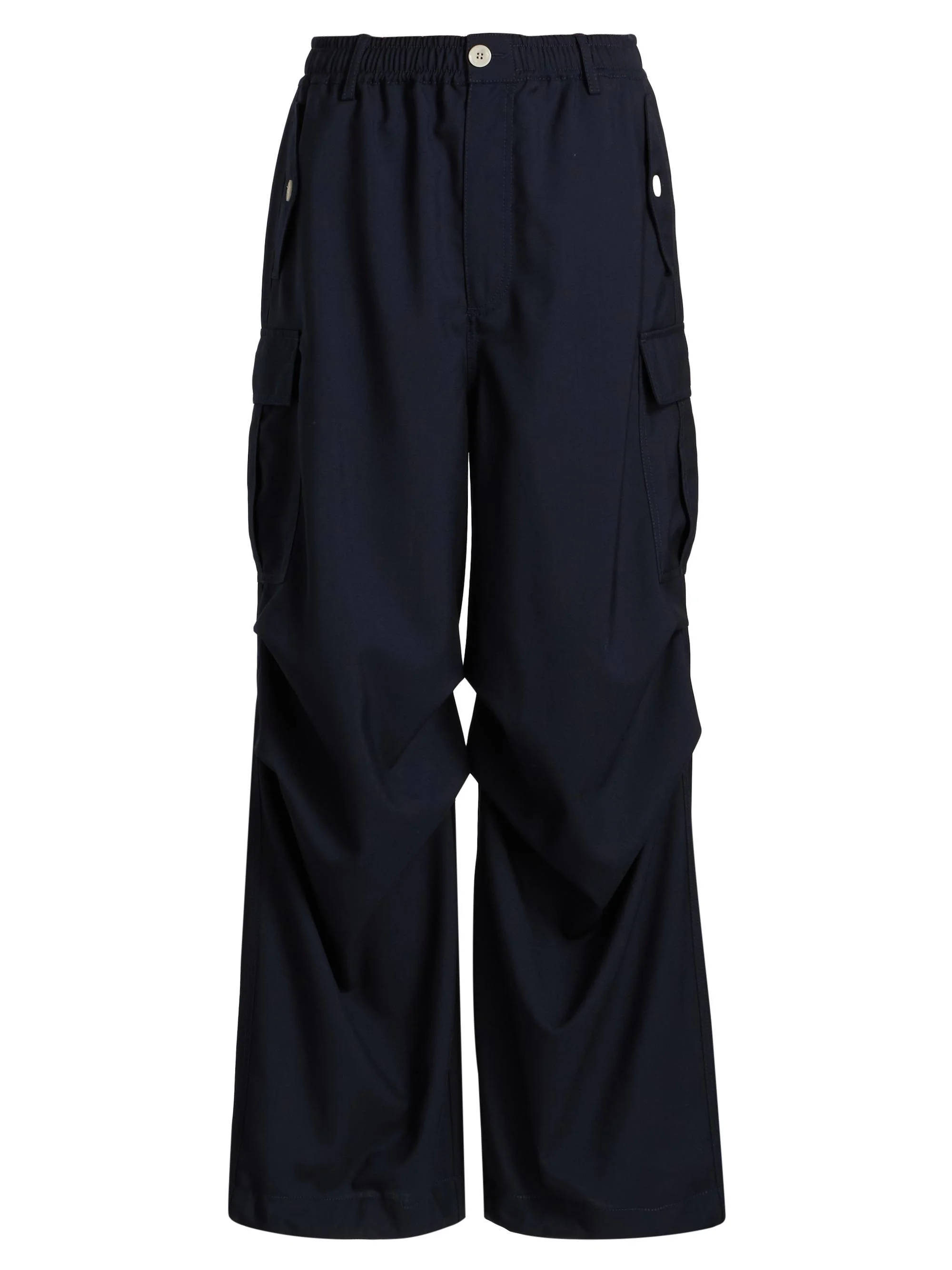 Men's Tropical Wool Cargo Pants - Blue Black - 1