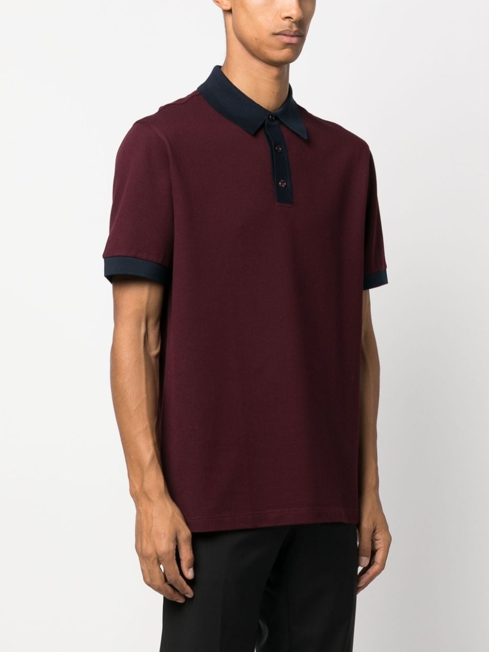 short-sleeved cotton polo shirt - 3