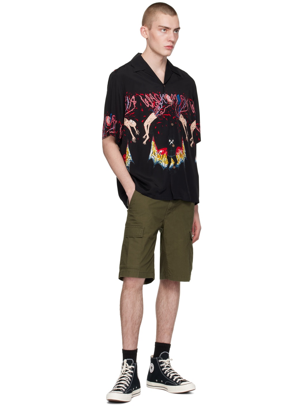 Black Printed Shirt - 4