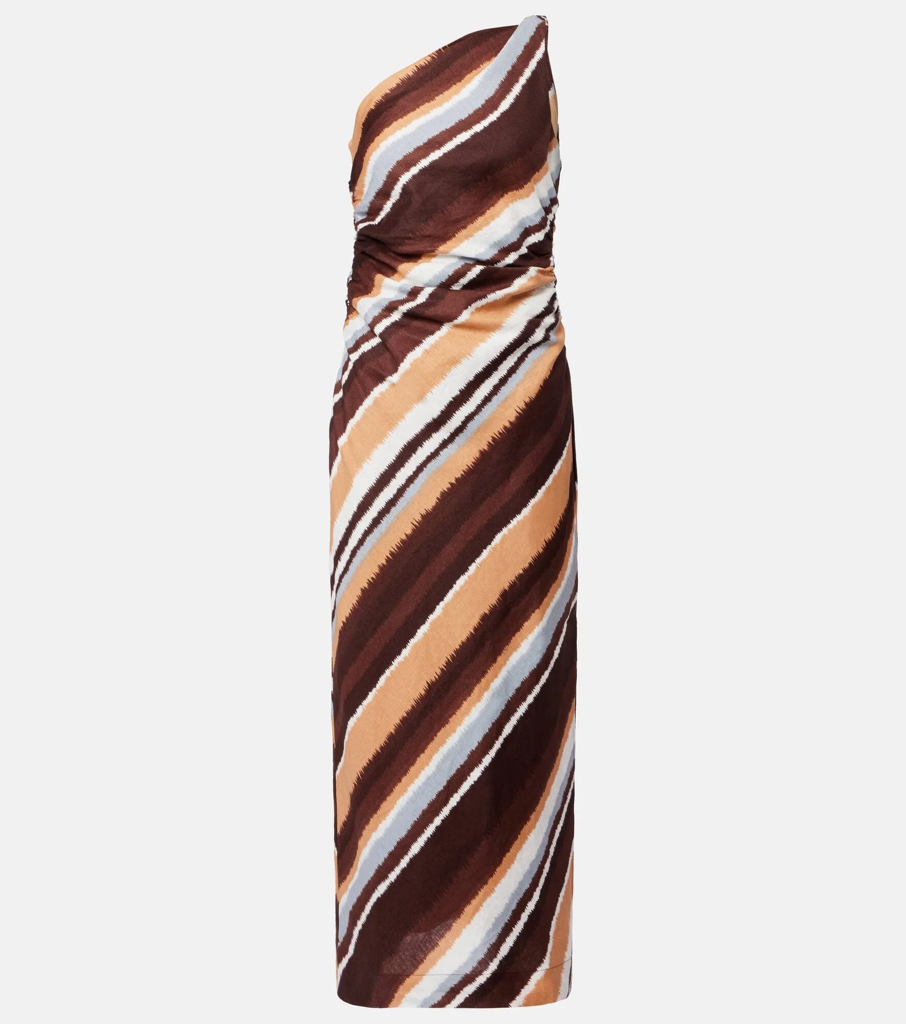 Marga striped one-shoulder linen maxi dress - 1