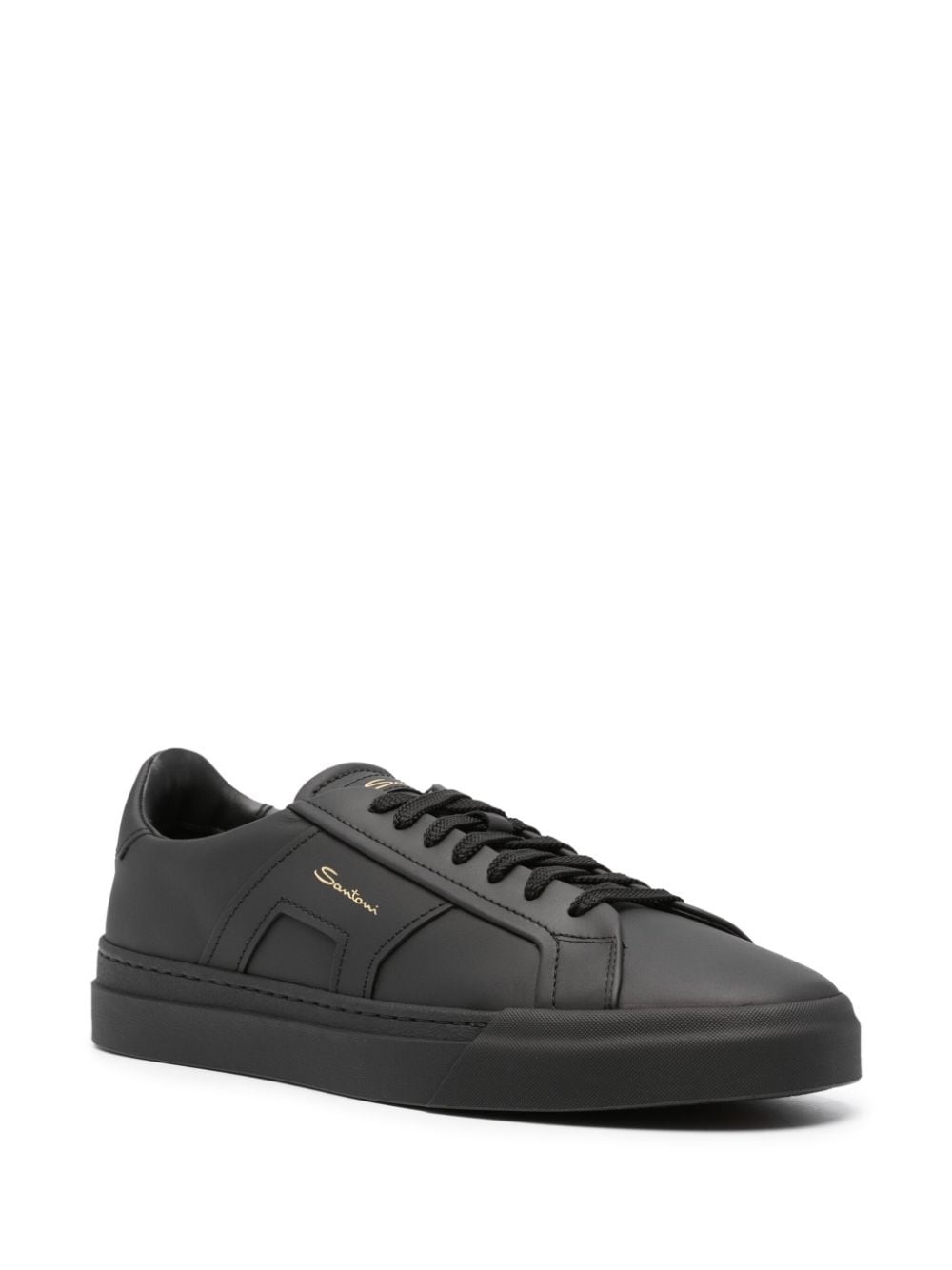 Double Buckle leather sneakers - 2